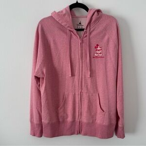 Disney Parks Walt Disney World Pink Mickey Mouse Zip-Up Hoodie Adult XL